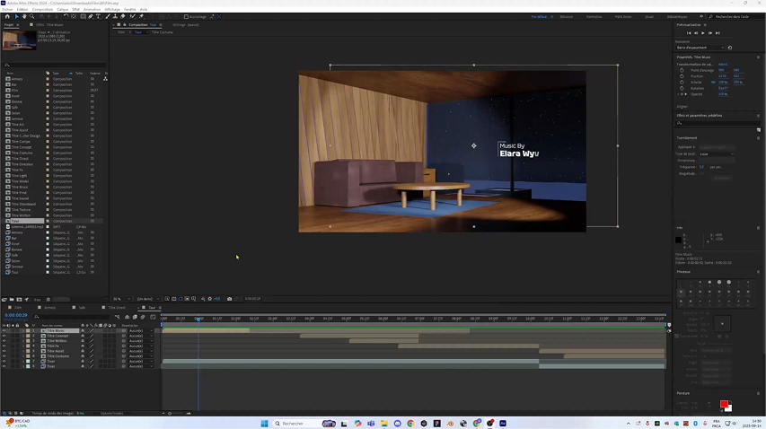Montage de Crédits de Film